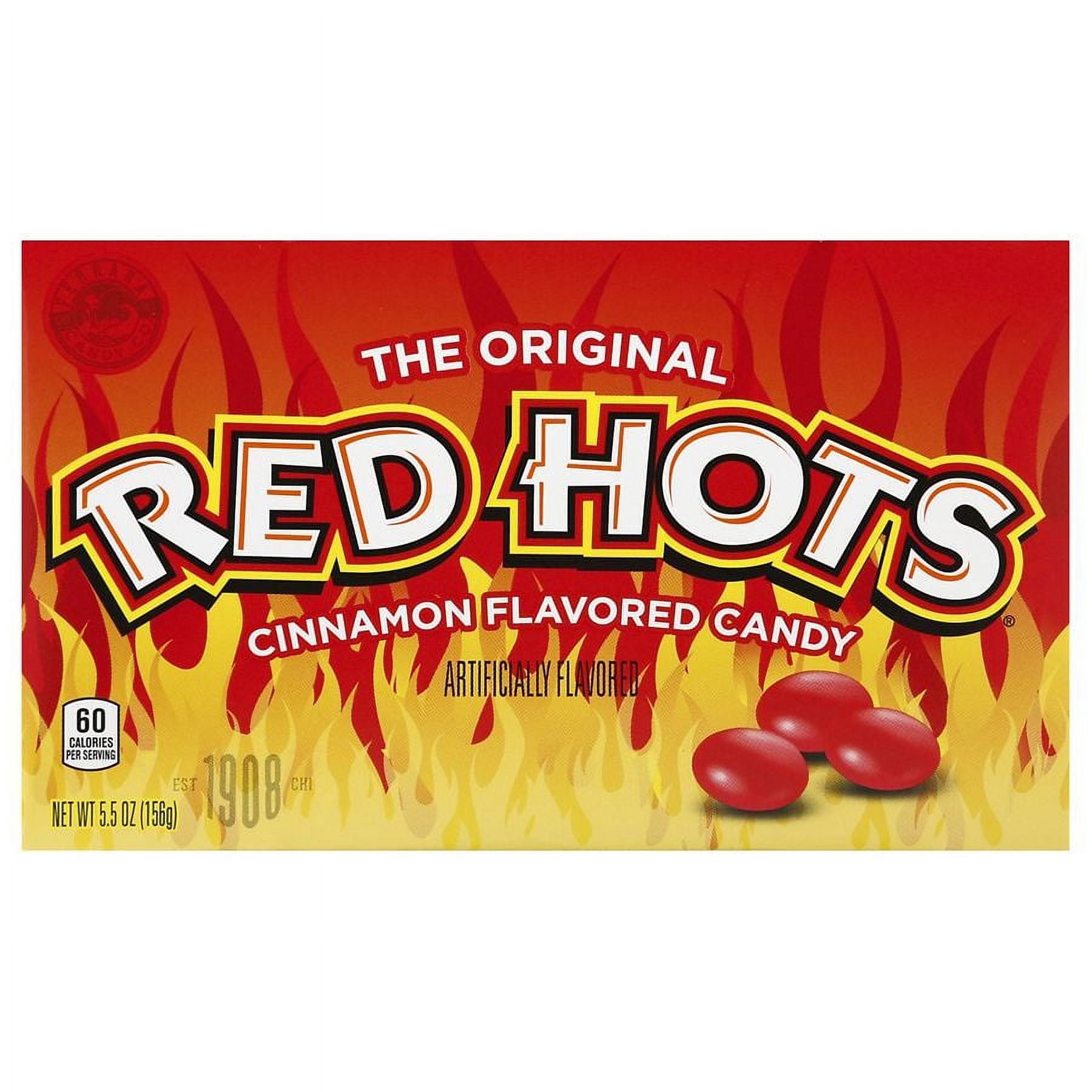 (6 pack) Red Hots Candy Theater Box Cinnamon 5.5 oz
