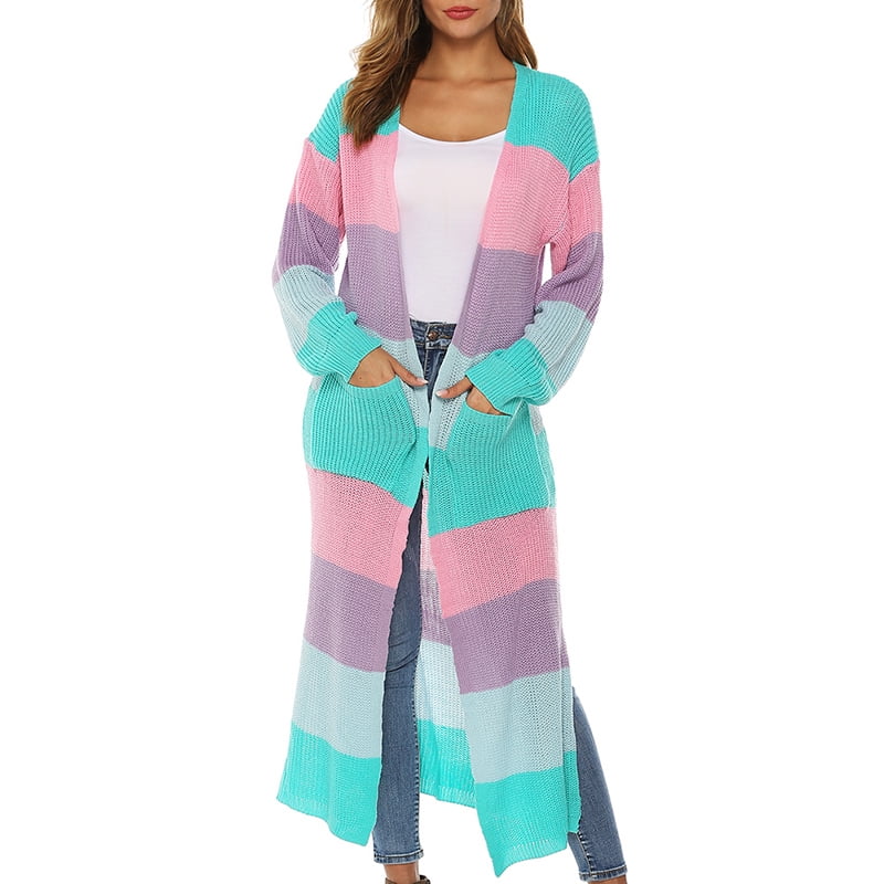 long rainbow cardigan