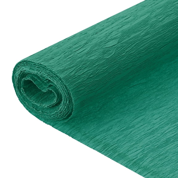 Uxcell 2Pcs Crepe Paper, 7.9ft Long 20 Inch Wide Black Green Crepe Paper Roll