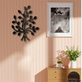 thumbnail image 5 of Tree of Life Metal Wall Art Tree Leaf Wall Decoration Black Sculptures Wall Hanging Ornament Hollow Out Metal Wall Sign for Balcony Patio Porch Bedroom Living Room Garden Office 12 x 9Inch, 5 of 9