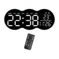 thumbnail image 3 of Reloj de pared digital multiusos con calendario electrónico enchufable por USB, despertador con 12/24 horas para oficina, dormitorio, sala de estar y, 3 of 8