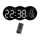 thumbnail image 3 of Reloj de pared digital multiusos con calendario electrónico enchufable por USB, despertador con 12/24 horas para oficina, dormitorio, sala de estar y, 3 of 8