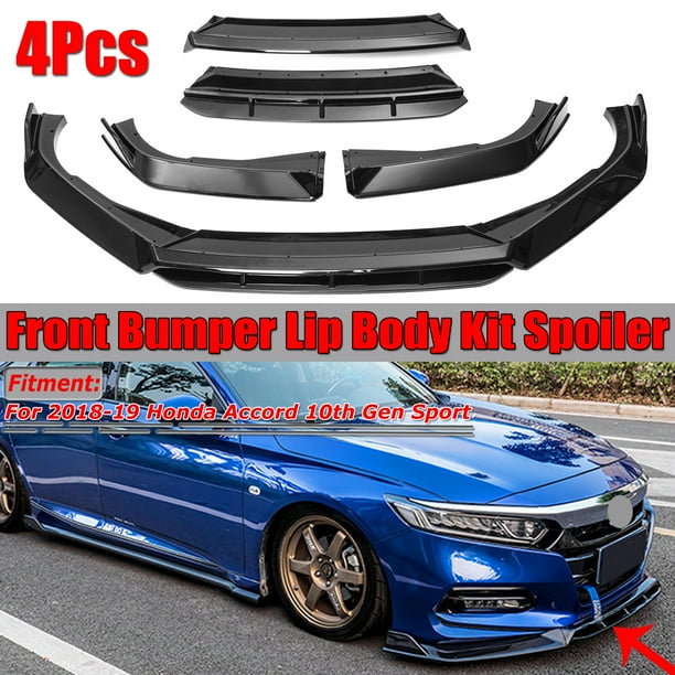 Front Bumper Lip Body Kit Chin Spoiler For Honda Accord