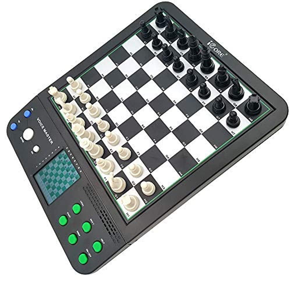 ICore Electronic Chess Board Game Master Pro com 8 jogos diferentes, 12  modos de xadrez ímã