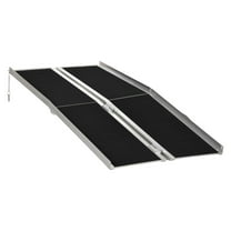 6ft Aluminum Wheelchair Ramp - Portable Mobility Ramp for Scooters, Bikes - Anti-Slip, Folding, Doorway Access - 594lbs Capacity