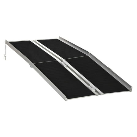 6ft Aluminum Wheelchair Ramp - Portable Mobility Ramp for Scooters, Bikes - Anti-Slip, Folding, Doorway Access - 594lbs Capacity