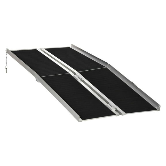 6ft Aluminum Wheelchair Ramp - Portable Mobility Ramp for Scooters, Bikes - Anti-Slip, Folding, Doorway Access - 594lbs Capacity