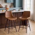 thumbnail image 4 of Gymax Bar Stools Set of 2 24 Inch Counter Height Bar Chairs w/ Backs & Footrests, 4 of 8
