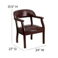 thumbnail image 4 of Flash Furniture Diamond Oxblood Vinyl Luxurious Conference Chair with Accent Nail Trim, 4 of 10