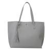 Bolso de mano para mujer, Bolso de hombro de cuero PU, Bolso de mano elegante, Bolso grandes (gris)