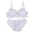 thumbnail image 4 of Women Push Up Bra Set Girl Floral Lace Underwear Set Underwire Brassiere Outfit, 4 of 4