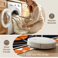 thumbnail image 5 of ODIKA 4'x6' Washable Area Rug Interlocking Border Blanket Football Bold Center Round Basketball Refined for Bedroom, Reading Nook, Pet Friendly & Non-Shedding, 5 of 7