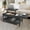 Balck, variant on Nalone Lift Top Coffee Table with Shelf, Adjustable Height Tea Tables Wooden Center Tables with Hidden Compartments Dining Table for Living Room Apartments(Rustic Brown)