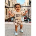 thumbnail image 6 of AceBaby Infant Baby Girl Summer Leopard Print Skirt 3Pcs Outfit Set for 0-18M,95% Cotton, 6 of 9