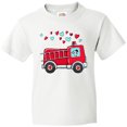 thumbnail image 3 of Inktastic Valentine Fire Truck with Cute Dalmatian and Hearts Youth T-Shirt, 3 of 5