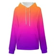 thumbnail image 4 of XPMWRP Women's Gradient Color Drawstring Hoodies Sweatshirt Long Sleeve Winter Warm Loose Comfortable Pullover with Pockets Pink XXL, 4 of 5
