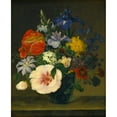 thumbnail image 2 of Hermania Neergaard 15x18 Black Ornate Wood Framed Double Matted Museum Art Print Titled - Flowers in a Glass (1842), 2 of 5