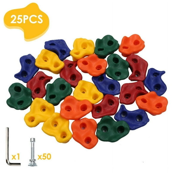 Polypropylene Construction Children's Climbing Hold Set, Supports up to 200 kg with Easy Attachment for Indoor Outdoor Playground