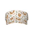 thumbnail image 2 of Kdxio Squirrel And Leaves Print Sun Visor Hat Golf Visor Adjustable Velcro Outdoor Sports Cap for Men Women, 2 of 7