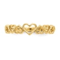 thumbnail image 6 of Diamond2Deal 14K Yellow Gold Hearts Ring for Women Size 7, 6 of 8