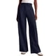 thumbnail image 1 of Pantalones de trabajo de mujer de cintura alta y pierna ancha: estilo informal de negocios con bolsillos, diseño plisado, mezcla de poliéster y spandex, versátiles para la oficina y el día a día., 1 of 4