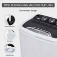 thumbnail image 5 of SPECSTAR Electric Portable 2 in 1 Twin Tub Mini Laundry Washer and Spin Dryer Combo Washing Machine with Drain Hose for Apartments 13.5lbs Black & White, 5 of 7