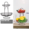 thumbnail image 2 of 1 plato de fruta de hierro de doble capa, ligero y de lujo para el hogar, cesta de fruta, 2 of 8