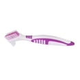 thumbnail image 1 of Double-Sided Toothbrush, Comfortable Portable Denture Brush, Purple Indoor Outdoor For Home Travel, 1 of 8