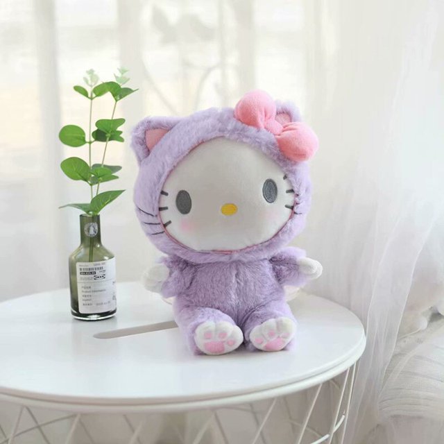 Sanrio-juguetes de peluche Kawaii My Melody, peluches de gato Kt de 21Cm, juguete suave, decoración de habitación, muñecas para regalos Fivean unisex
