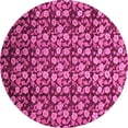 thumbnail image 1 of Ahgly Company Indoor Round Abstract Pink Modern Area Rugs, 5' Round, 1 of 4