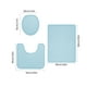 thumbnail image 3 of Juego de 3 alfombrillas para el baño, juego de 3 alfombrillas para el baño absorbentes con diseños impresos - Azul claro, 3 of 8