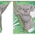 thumbnail image 3 of Coolnut Sheer Curtains, 2 PCS Koala Animal and Leaves Gauze Door and Window Voile Curtain Panels for Bedroom Living Room, 55"x84", 3 of 4