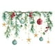 thumbnail image 1 of Pegatinas navideñas para lámpara colgante de estrella para baño | Decoración festiva para pared de baño | Calcomanías navideñas impermeables | Diseño fácil de despegar y pegar | Tamaño: 29 x 20 cm, 1 of 2