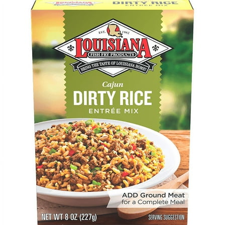 Louisiana Fish Fry Products Dirty Rice Mix 8 oz Box