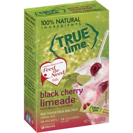 True Lime Black Cherry Limeade Drink Mix, 10 count, 1.06 oz  Walmart.com