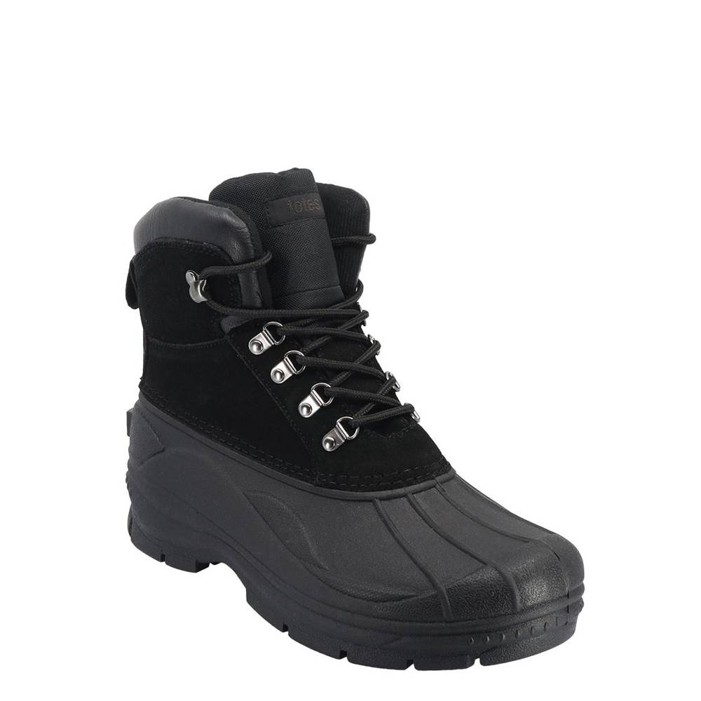 Totes Men's Glacier Waterproof Front Zip Winter Boots