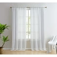 thumbnail image 2 of THD Zoey Faux Linen Textured Semi Sheer Window Rod Pocket Thick Curtains Drapery Panels, 2 Panels, 2 of 82