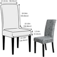 thumbnail image 4 of Chair Covers for Dining Chairs Set of 6,Stone Stretch Dining Room Chair Cover Kitchen Parsons Chair Slipcovers (Pack of 6, Stone), 4 of 6