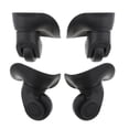 thumbnail image 1 of Esquirla 2 Paires Roues de Valise Flexibles en Plastique Noir Roulettes Robustes, 1 of 8