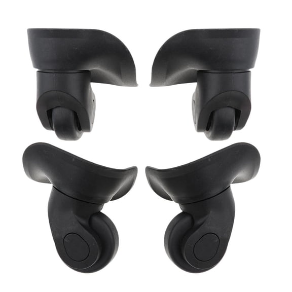 Pitycbo 2 Pair Black Plastic Flexible Baggage Luggage Suitcase Wheels Casters Heavy Duty