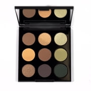 Palladio Ultimate 9-Count Eyeshadow Palette, Talc-Free Formula, Highly Pigmented Shades in A Mix of Matte and Shimmer Finishes, Blendable Long Lasting Colorful Professional-Grade Makeup,Natural Earth