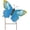Blue, variant on Metal Butterfly Garden Stakes Spring Decorative Yard Signs 