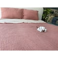 thumbnail image 3 of Muslin Blanket 4 Layers, Soft Bedspread, 100% Turkish Cotton Muslin Bed Cover, Reversible Coverlet, Brick, 91x95 inches, Queen Size, 3 of 5
