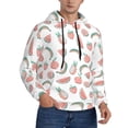 thumbnail image 2 of Fotbe Men's Hoodie with Fruit Pattern - Kangaroo Pocket Pullover Hooded Sweatshirt, Perfect for Daily Wear, Travel, and Home-4X-Large, 2 of 7
