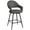 PU - Dark Gray, variant on ANMINY Swivel Bar Stools Velvet Upholstered Modern Bar Chairs, Set of 2, 26" Counter Height Bar Stools with Hollow Back Island Stools for Home Bar Kitchen Pub