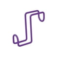 thumbnail image 2 of Tough 1 4" Tack Hook, Purple, 2 of 2