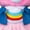 Cheer Bear as Eleven, variant on Care Bears x Stranger Things Fun Size Plush - Cheer Bear as Eleven