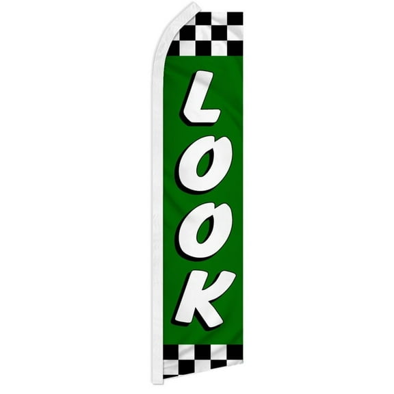 Look (Green Checkered) Super Flag