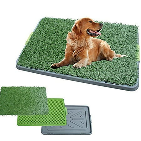 Indoor Outdoor Large 3 Layer Puppy Dog Toilet Training Mat Potty Zoom Park Turf Tray Loo Pad 17 ...