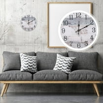WASHWEPE Wall Clock Silent Non-Ticking Circular Wall Clock Quiet Movement 1Pack 25x0.3937in